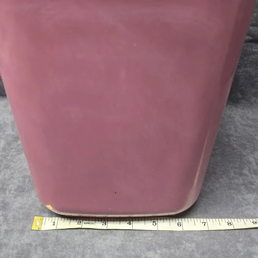 Vintage Aquetta Ware Blush Pink Small Square Plastic Trash Can